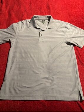Pro Series Men's Light Gray Golf Performance Polo Shirt size Medium